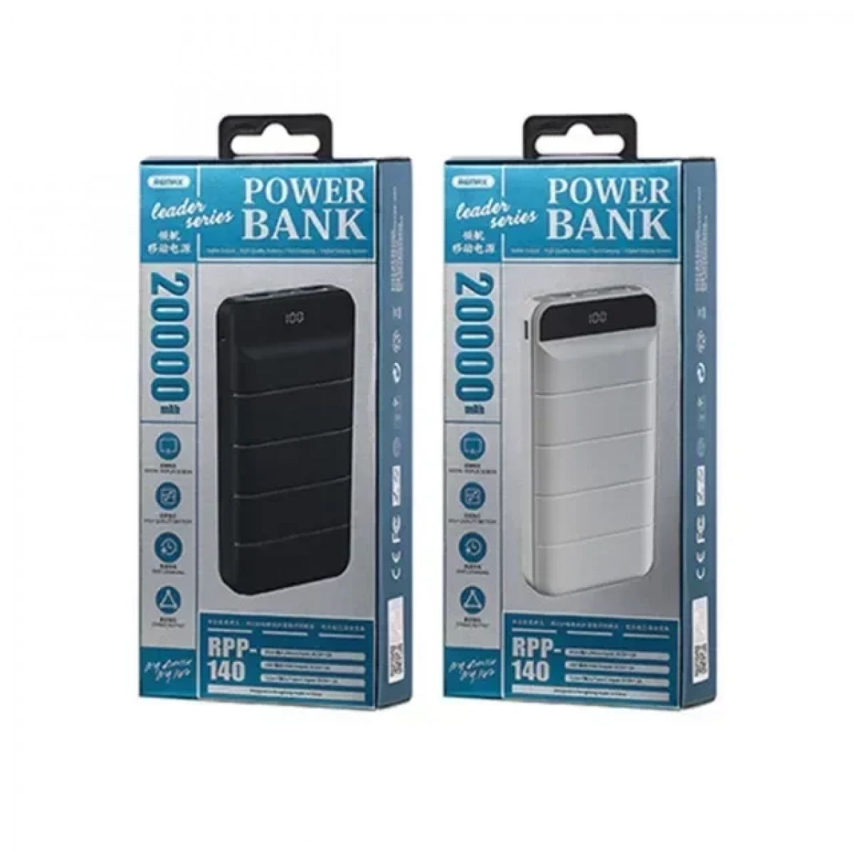 Remax RPP-140 Power Bank 20000mAh, σε λευκό χρώμα