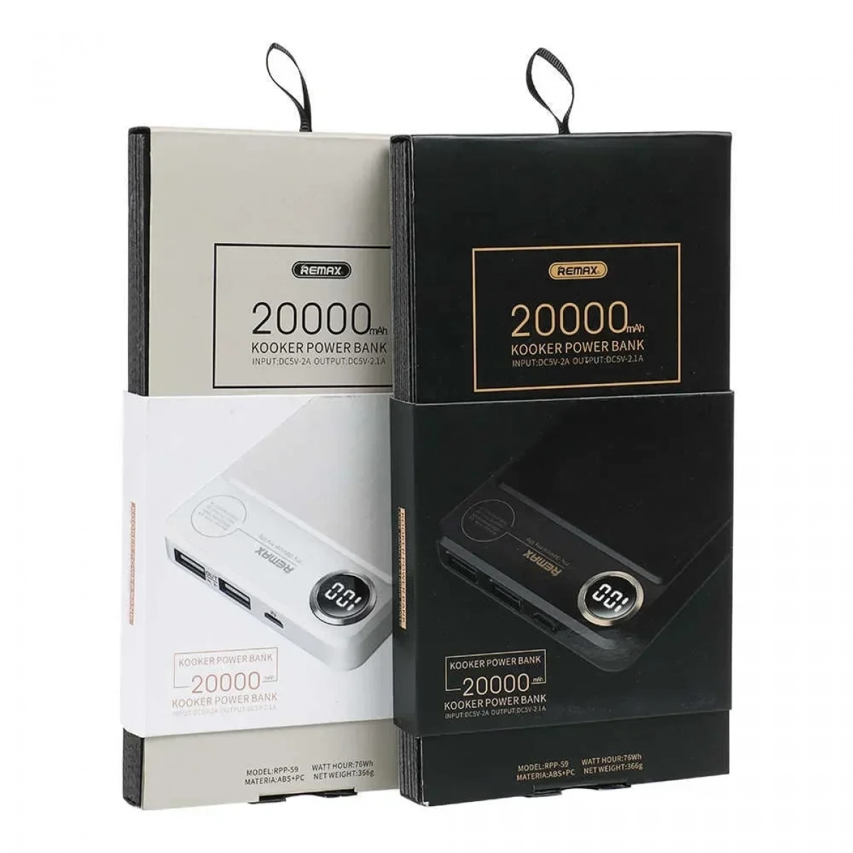 Remax Kooker powerbank RPP-59, 20.000mAh, σε λευκό χρώμα