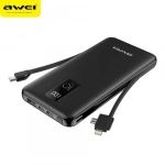 Awei Power Bank P41K 10000mAh, σε μαύρο χρώμα