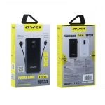 Awei Power Bank P41K 10000mAh, σε μαύρο χρώμα