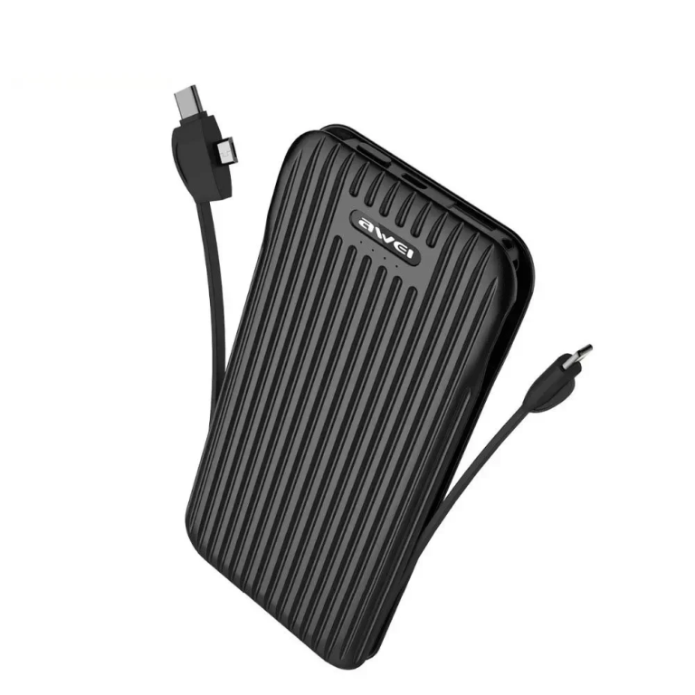 Power Bank Awei P80K 10000mAh, σε μαύρο χρώμα