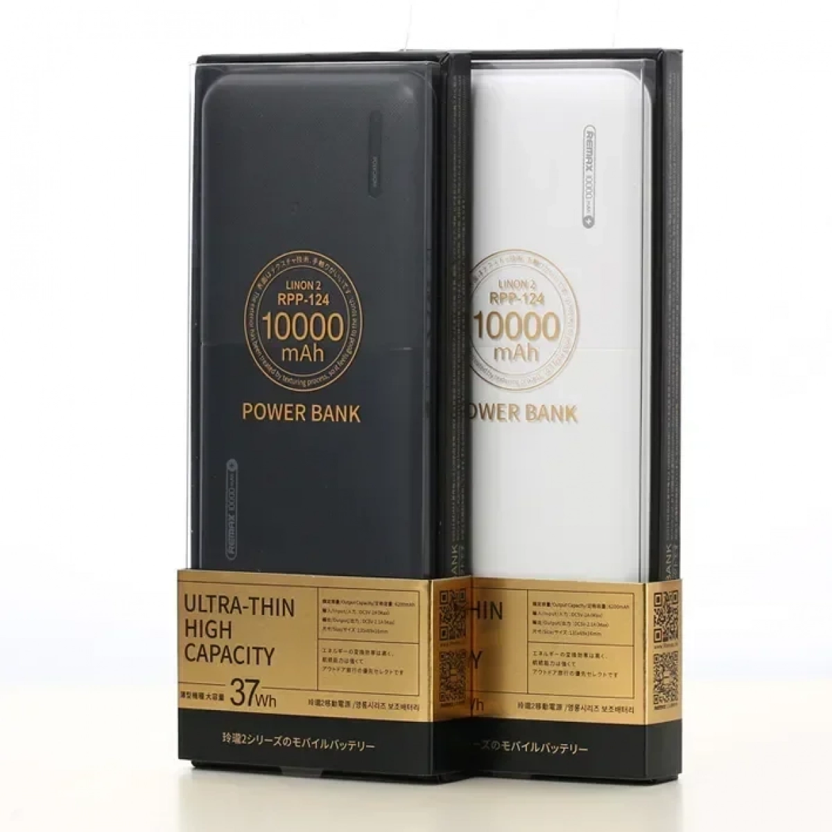 Powerbank Remax Linon 2 RPP-124 10.000mAh, σε λευκό χρώμα