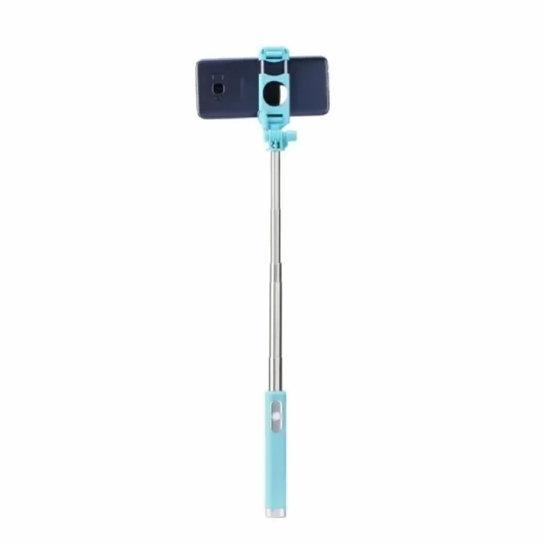 Selfie Stick με καλώδιο WK WT-P01, σε γαλάζιο χρώμα