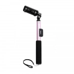 Remax Selfie Stick P4 Bluetooth Αλουμινίου, σε ροζ χρώμα