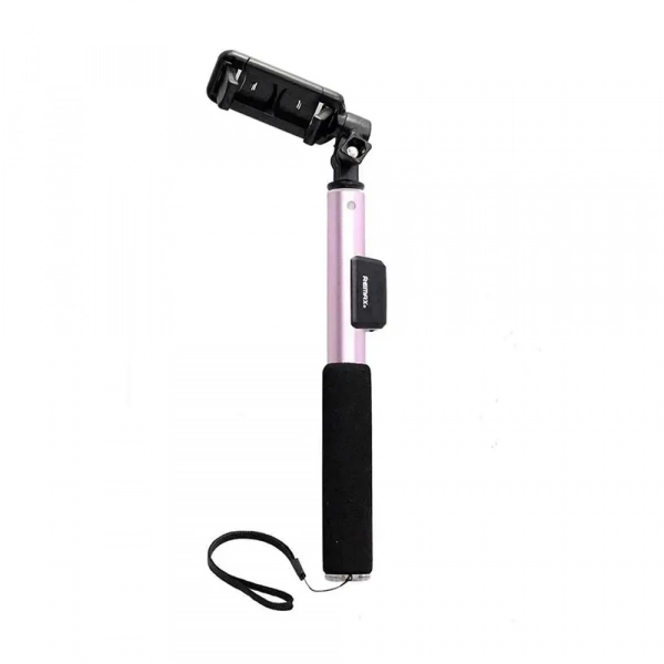 Remax Selfie Stick P4 Bluetooth Αλουμινίου, σε ροζ χρώμα