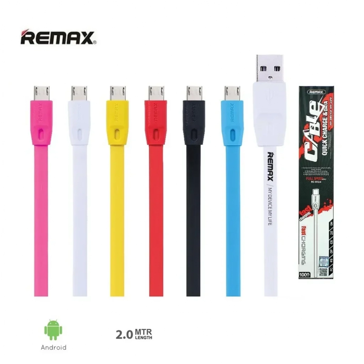Remax Καλώδιο USB to Micro USB rc-001 Full Speed, σε γαλάζιο χρώμα