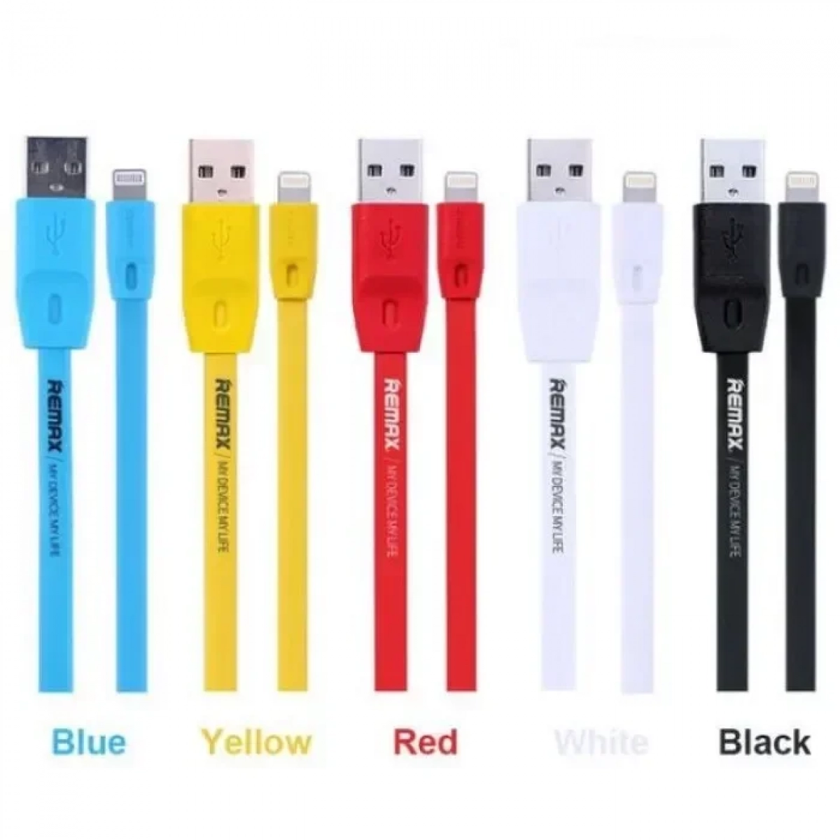 REMAX Καλώδιο Lighting USB/Data RC-001i Σιλικόνης Flat για iPhone 2m, σε λευκό χρώμα