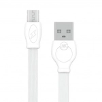 Καλώδιο φόρτισης & συχρονισμού Micro USB WK WDC-023 3m, σε λευκό χρώμα