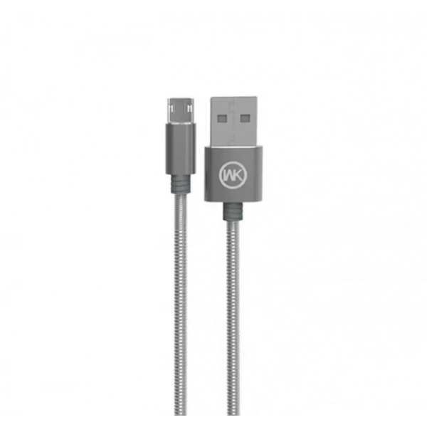Καλώδιο WK WDC-013 King Kong Braided Micro Usb to USB 1m, σε γκρι χρώμα