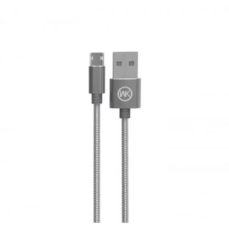 Καλώδιο WK WDC-013 King Kong Braided Micro Usb to USB 1m, σε γκρι χρώμα