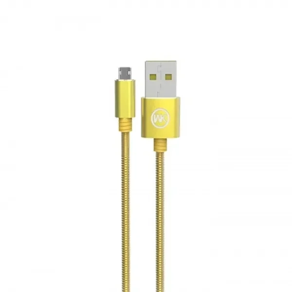 Καλώδιο WK WDC-013 King Kong Braided Micro Usb to USB 1m, σε κίτρινο χρώμα