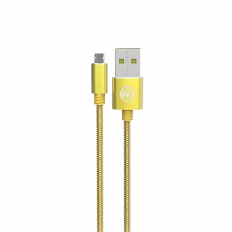 Καλώδιο WK WDC-013 King Kong Braided Micro Usb to USB 1m, σε κίτρινο χρώμα
