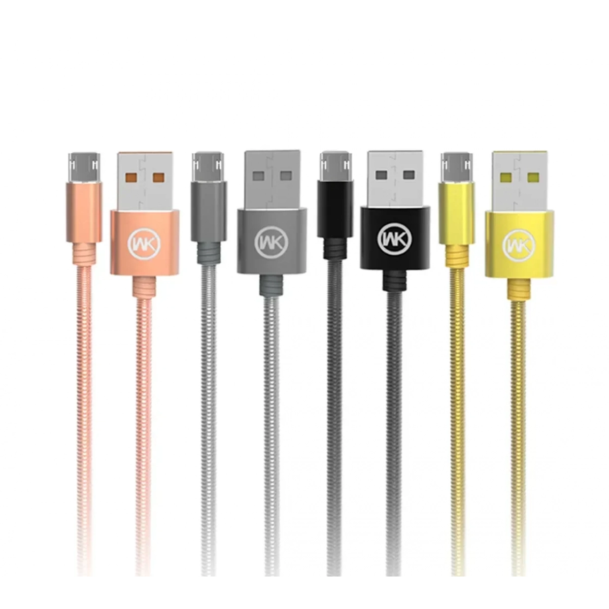Καλώδιο WK WDC-013 King Kong Braided Micro Usb to USB 1m, σε κίτρινο χρώμα