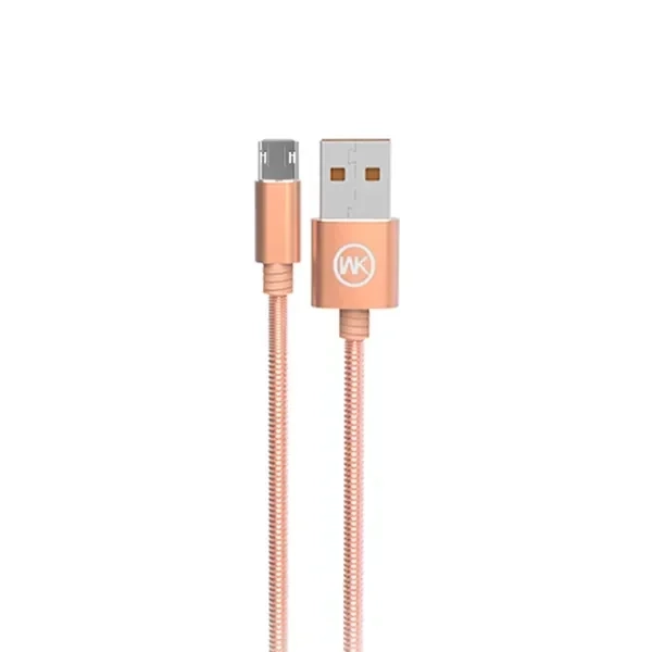 Καλώδιο WK WDC-013 King Kong Braided Micro Usb to USB 1m, σε ροζ χρώμα