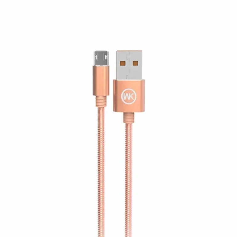 Καλώδιο WK WDC-013 King Kong Braided Micro Usb to USB 1m, σε ροζ χρώμα