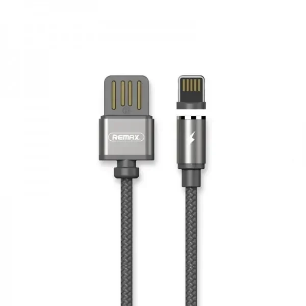 Μαγνητικό Καλώδιο Φόρτισης Remax Gravity RC-095i με Led 1m για iPhone, σε μαύρο χρώμα