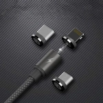 Μαγνητικό Καλώδιο Φόρτισης Remax Gravity RC-095i με Led 1m για iPhone, σε μαύρο χρώμα