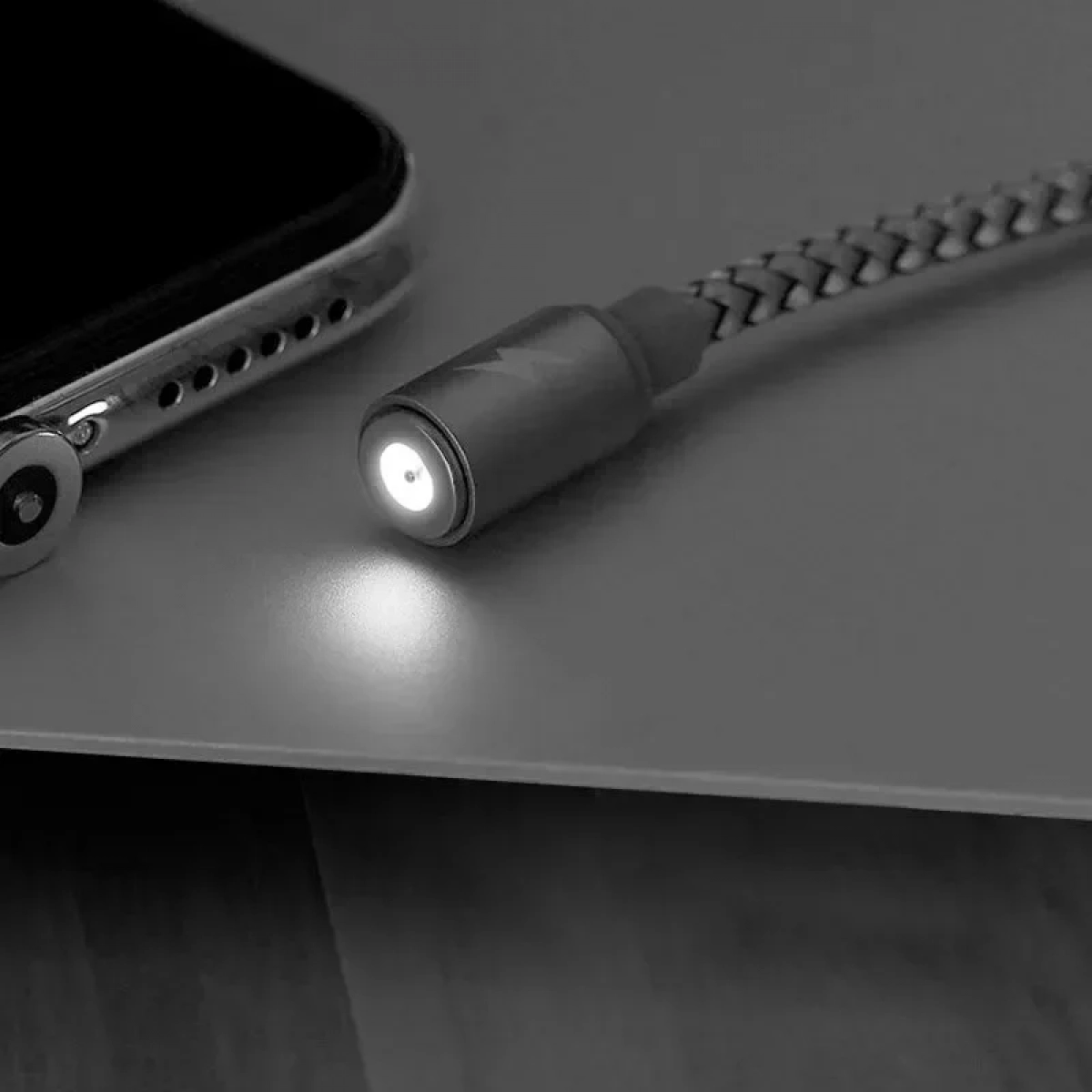 Μαγνητικό Καλώδιο Φόρτισης Remax Gravity RC-095i με Led 1m για iPhone, σε μαύρο χρώμα