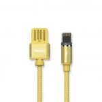 Μαγνητικό Καλώδιο Φόρτισης Remax Gravity RC-095i με Led 1m για iPhone, σε χρυσό χρώμα