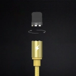 Μαγνητικό Καλώδιο Φόρτισης Remax Gravity RC-095i με Led 1m για iPhone, σε χρυσό χρώμα