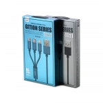 Remax RC-131th Καλώδιο USB σε Lightning / Type-C / micro USB, 1,15m, σε μπλε χρώμα