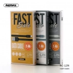 Καλώδιο Φόρτισης Remax Fast Safe RC-129i για Lightning 1m, σε μαύρο χρώμα