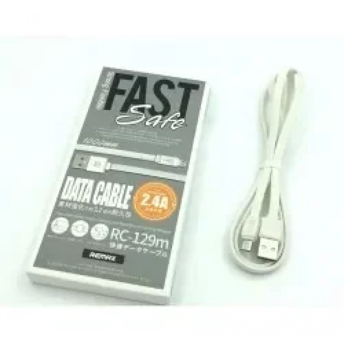 Καλώδιο Φόρτισης Remax Fast Safe RC-129m για Micro Usb 1m, σε λευκό χρώμα