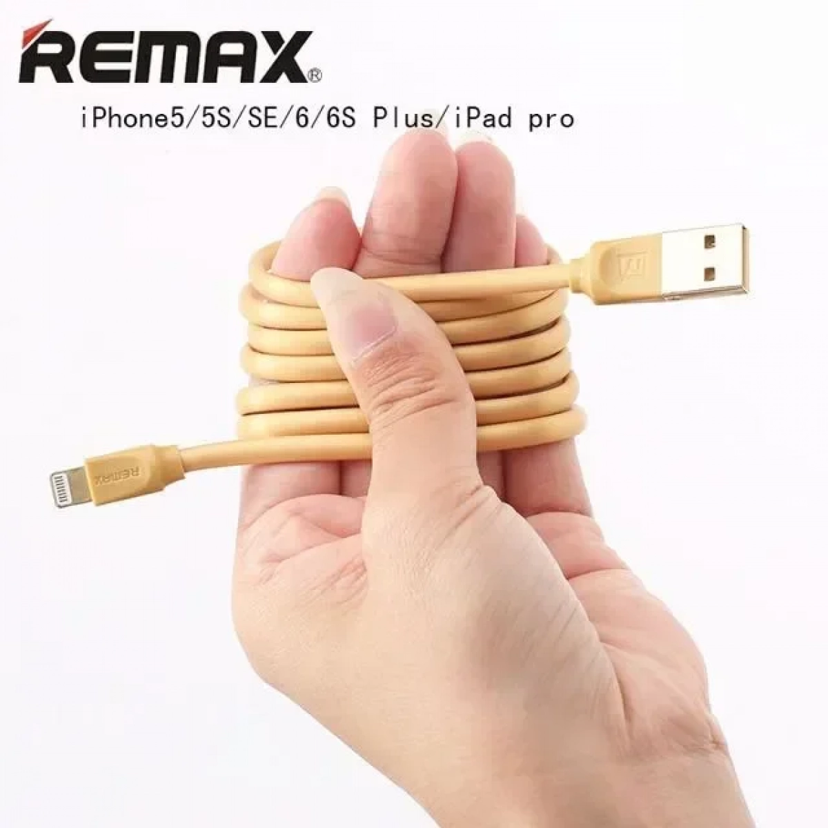 Καλώδιο USB To Lightning REMAX Radiance RC-041i, σε χρυσό χρώμα
