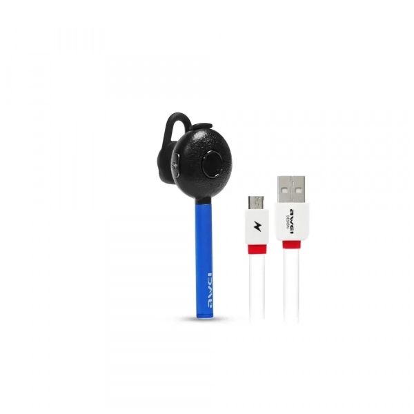 Ασύρματο Handsfree Ακουστικό Bluetooth AWEI A825BL - Smart Bussiness Headset, σε μπλε χρώμα