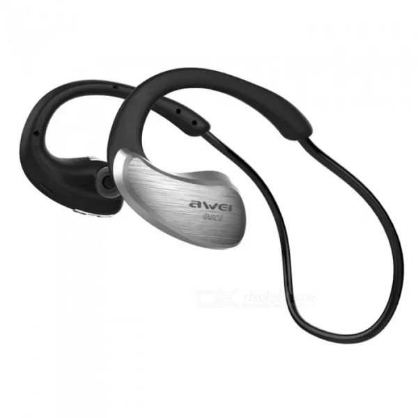 Ακουστικό Bluetooth Awei A885BL APR-X HiFi Music Sport Earphones IPX4 Waterproof, σε ασημί χρώμα