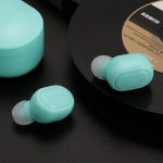Ασύρματα Bluetooth Ακουστικά με Βάση Φόρτισης TWS-M1, σε γαλάζιο χρώμα