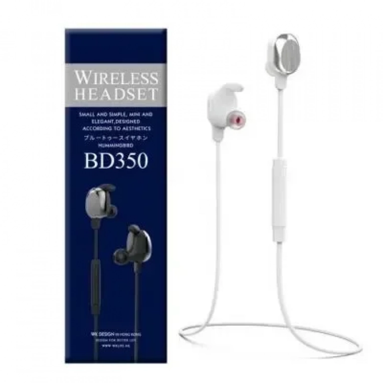 Ακουστικά Bluetooth WK Design BD-350, σε λευκό χρώμα
