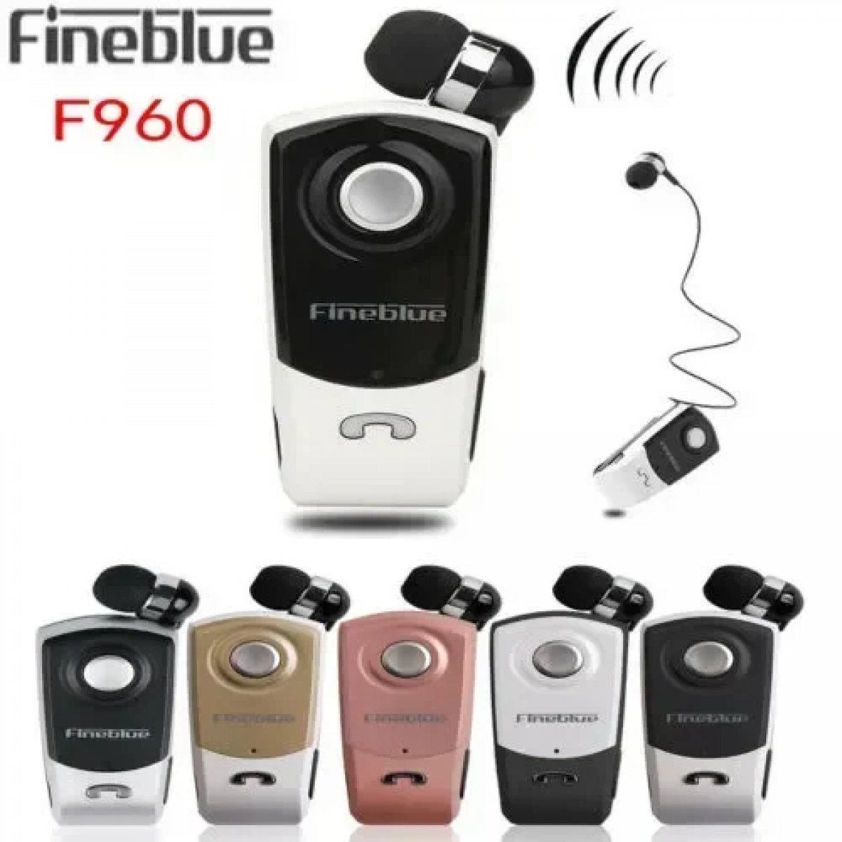 Bluetooth Fineblue Hands Free F960, σε χρυσό χρώμα