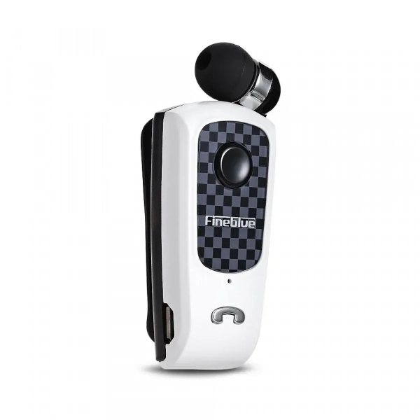 Fineblue F PLUS Wireless Clip-on Bluetooth Headset, σε λευκό χρώμα