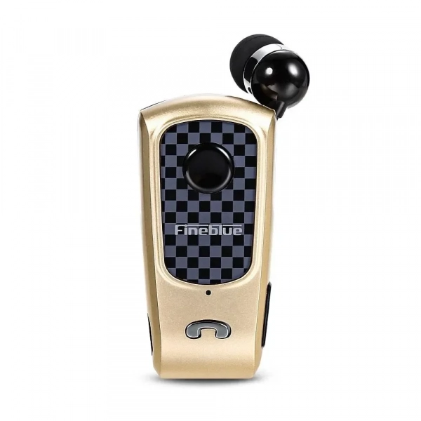Fineblue F PLUS Wireless Clip-on Bluetooth Headset, σε χρυσό χρώμα