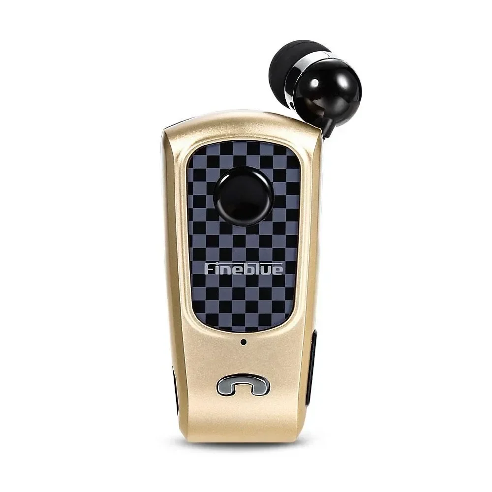 Fineblue F Plus Wireless Clip-On Bluetooth Headset, Σε Χρυσό Χρώμα