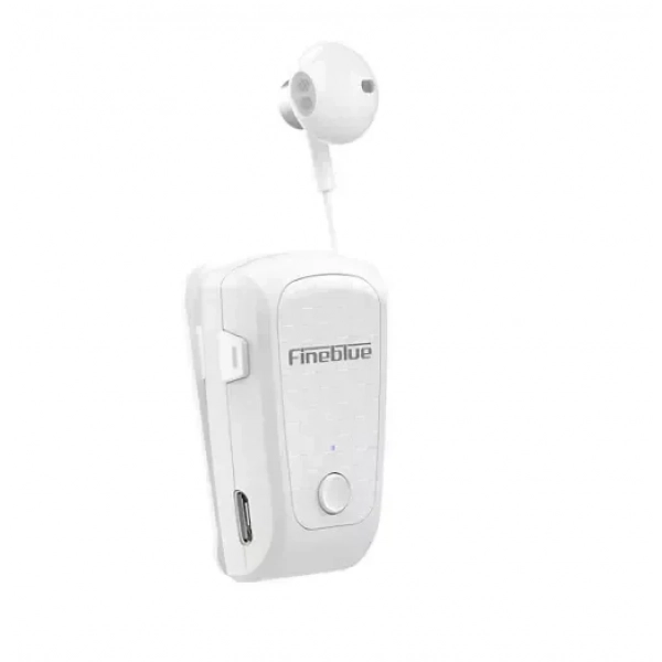 Ακουστικό Bluetoοth Hands Free Fineblue FQ-10, σε λευκό χρώμα