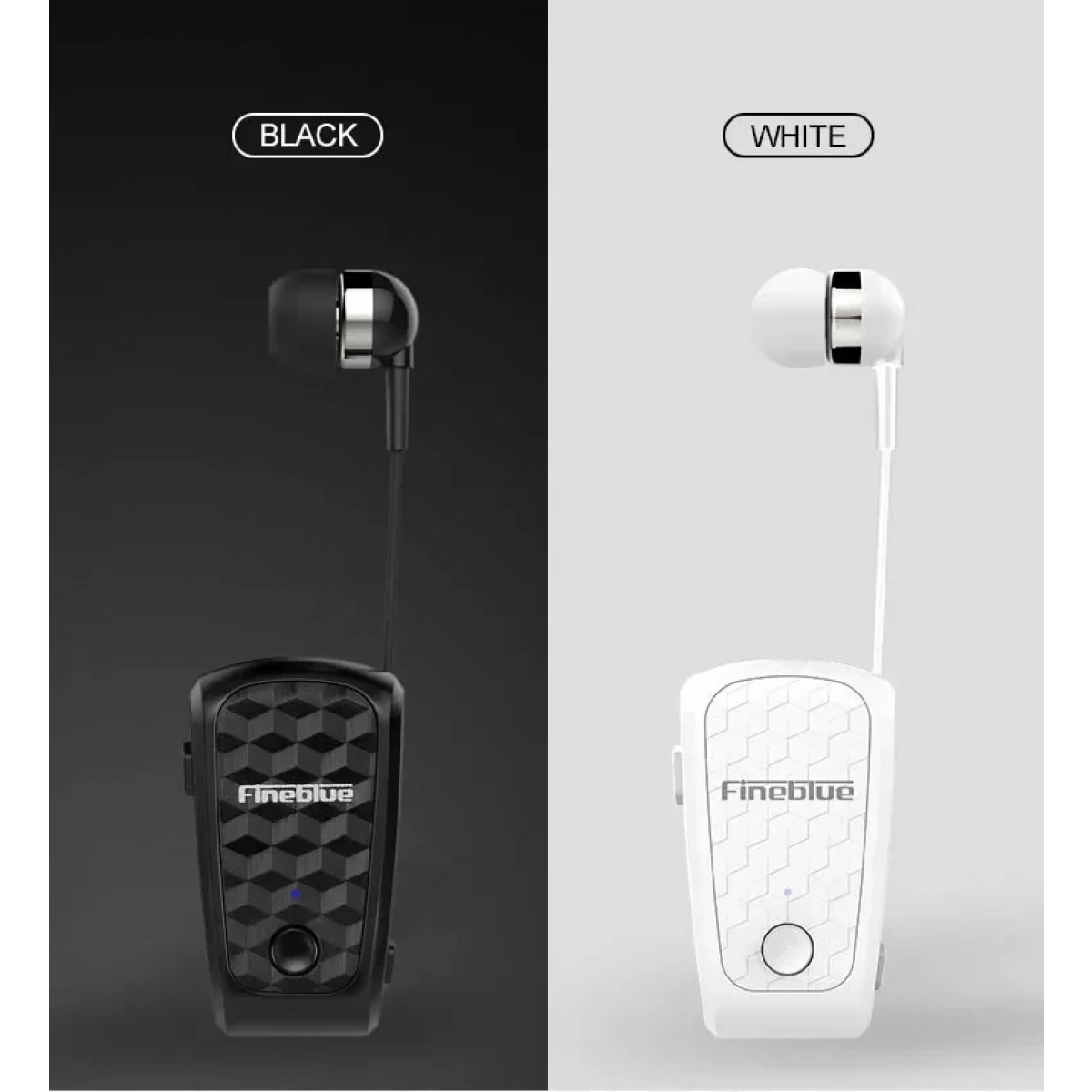 Ακουστικό Bluetoοth Hands Free Fineblue FQ-10, σε λευκό χρώμα