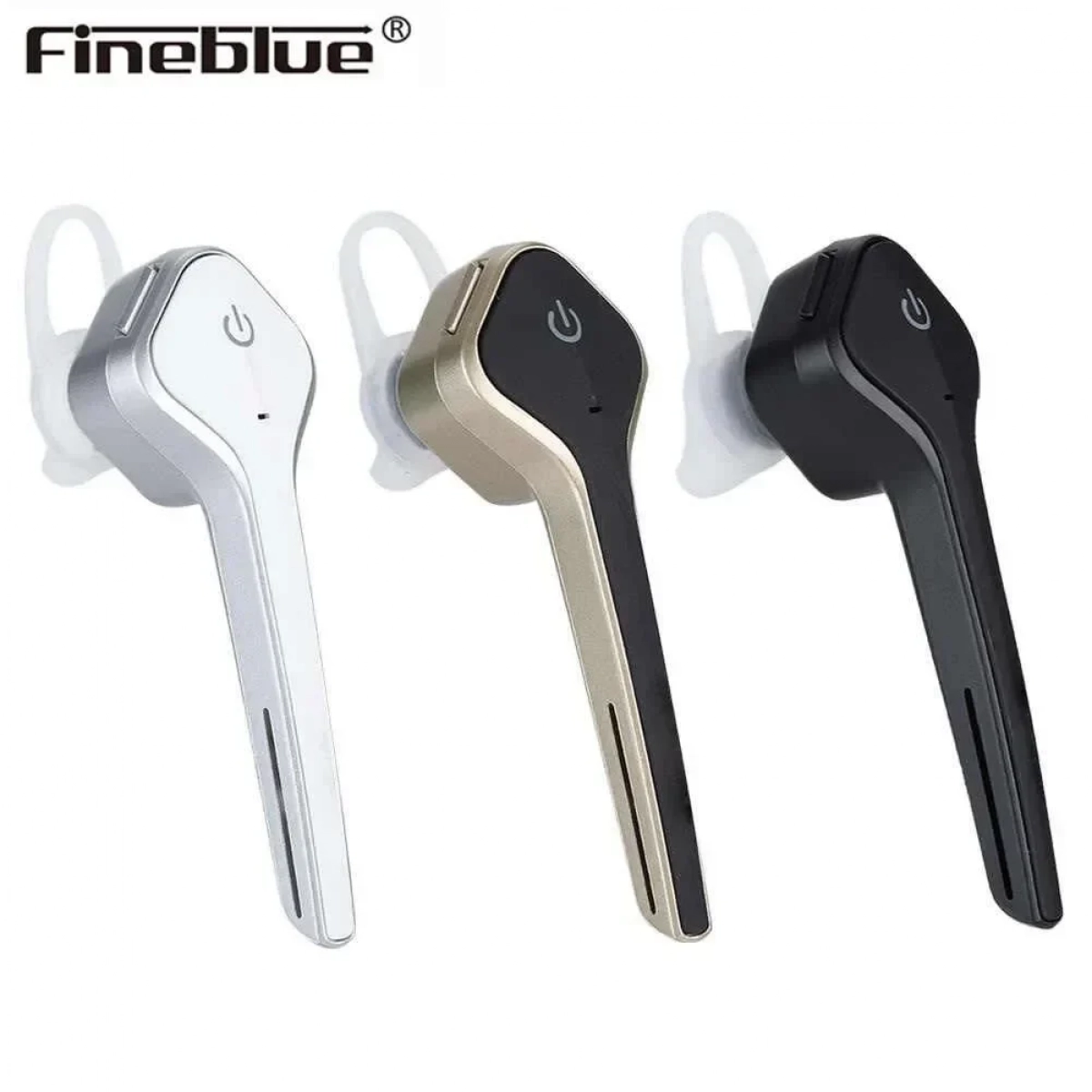 Ακουστικό Bluetoοth Hands Free Fineblue HD998, σε χρυσό χρώμα