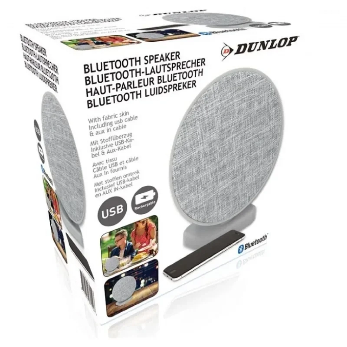 Φορητό Ηχείο Bluetooth Remax Fabric Ultra Thin RB-M9, σε λευκό χρώμα