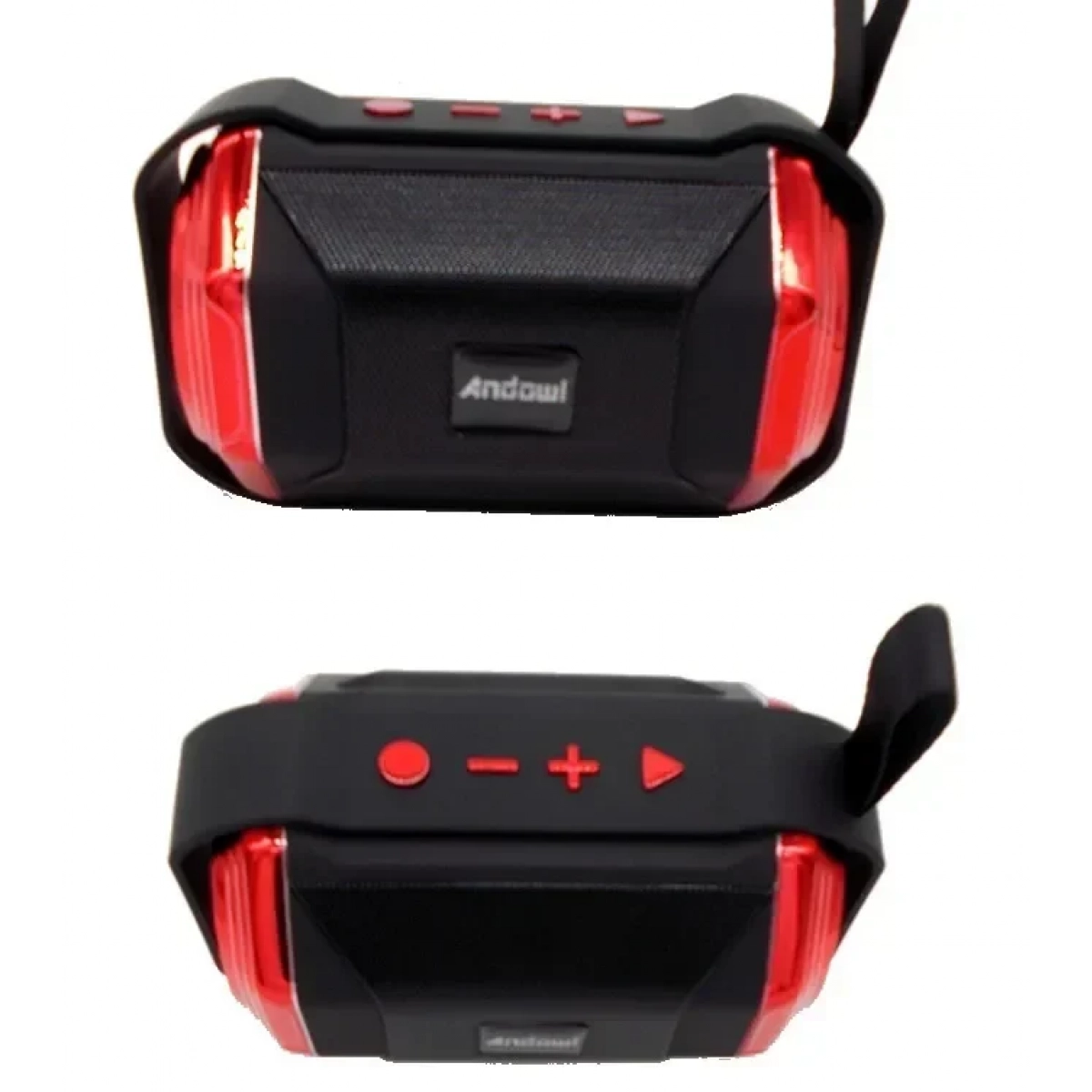 Επαναφορτιζόμενο Bluetooth Ηχείο - Ασύρματο Multimedia HiFi Speaker Andowl QY-2020, σε κόκκινο χρώμα