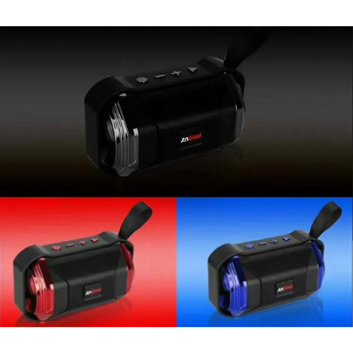 Επαναφορτιζόμενο Bluetooth Ηχείο - Ασύρματο Multimedia HiFi Speaker Andowl QY-2020, σε κόκκινο χρώμα