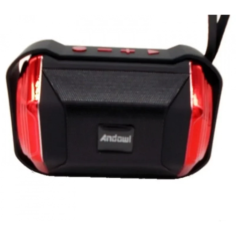 Επαναφορτιζόμενο Bluetooth Ηχείο – Ασύρματο Multimedia HiFi Speaker Andowl QY-2020, σε κόκκινο χρώμα