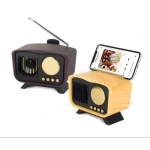 KM-6 Ασύρματο Ξυλόφωνο Ηχείο Bluetooth KIMISO, σε σκούρο καφέ χρώμα