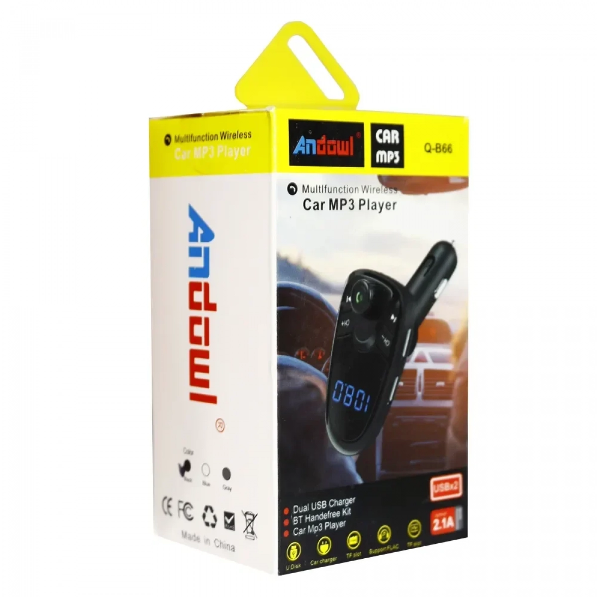 MP3 Player Αυτοκινήτου, 2USB/TF/Bluetooth/FM – Andowl Q-B66, σε μαύρο χρώμα