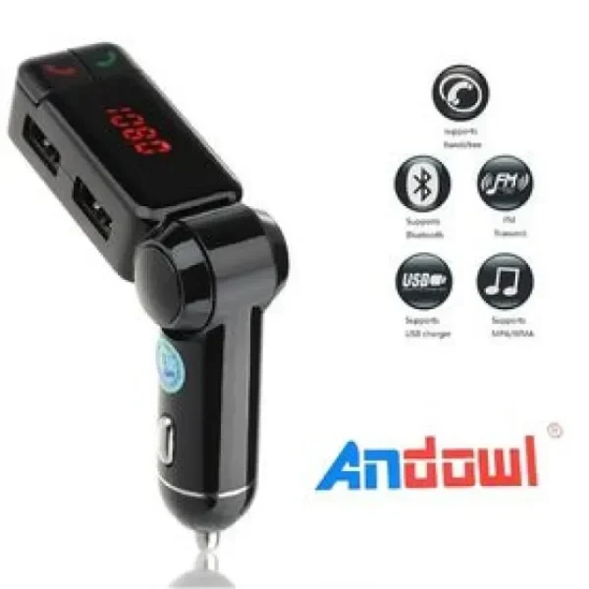 Πομπός αναπτήρα για Μετάδοση Μουσικής με USB MP3/WMA Player,Bluetooth και Φορτιστή – Andowl Q-B75