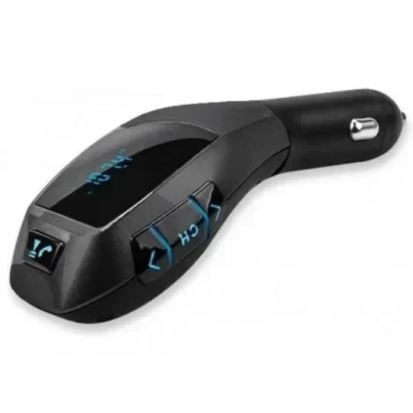 ΟΕΜ Πομπός Αυτοκινήτου με θήρα USB/SD Car FM Με Χειριστήριο X6, σε μαύρο χρώμα
