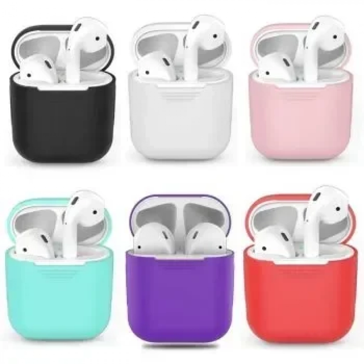Θήκη σιλικόνης για Airpods, σε μαύρο χρώμα
