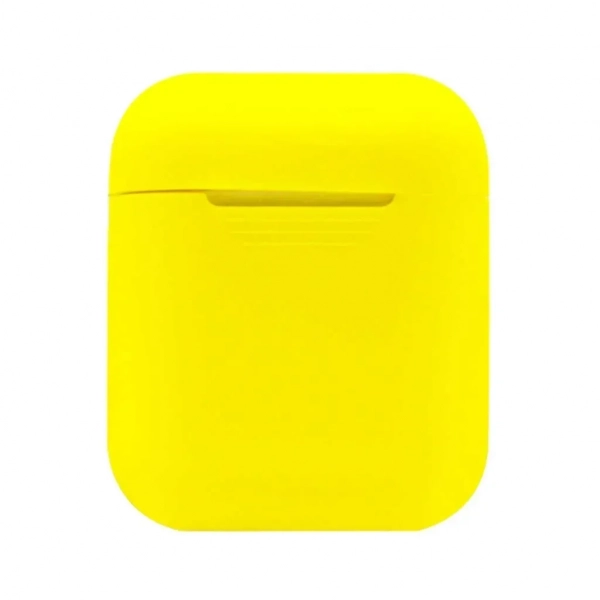 Θήκη σιλικόνης για Airpods, σε κίτρινο χρώμα