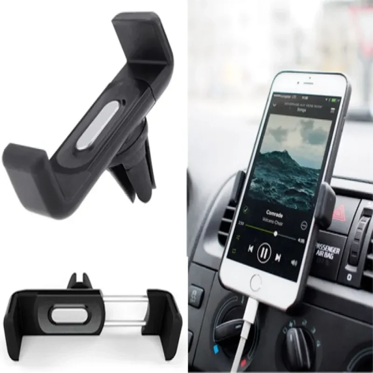 Βάση Τηλεφώνου Για Αεραγωγό Αυτοκινήτου Qoltec Car holder 3.5 - 5.5" - Image 4